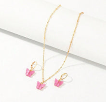 Butterfly Necklace and Earring Set