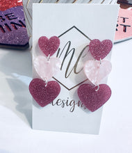 New Triple Heart Earrings