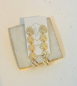 Gold Circle Tiered Earrings