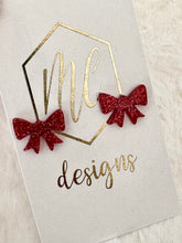 Glitter Bow Studs