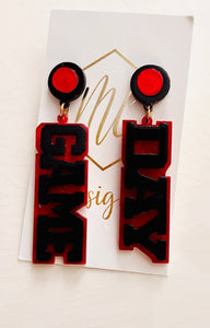 Game Day Acrylic Glitter Earrings