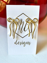 Dainty Gold Bow Earrings