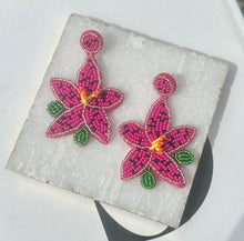 Spring Flower Beaded Earrings