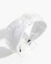 White Tulle and Pearl Headband
