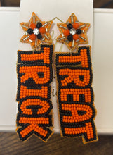 Beaded Trick or Treat Halloween Earrings