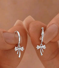 New Bow Drop Huggie Hoops