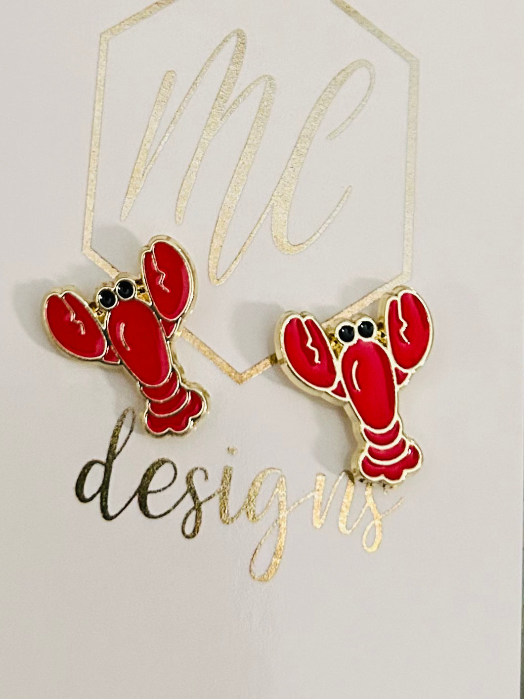 Red Crawfish Studs