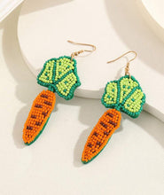 Beaded Easter Carrot Dangle Earring