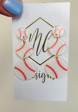 Triple Tiered Sports Ball Earrings