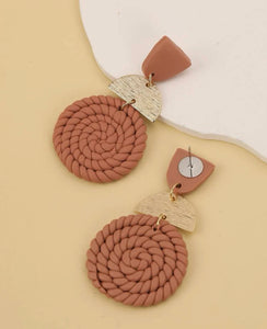 Rust Clay Earrings