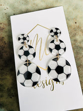 Triple Tiered Sports Ball Earrings