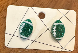 Football Acrylic Stud Earrings