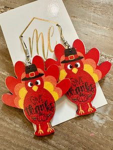Thanksgiving Turkey Dangle Earrings