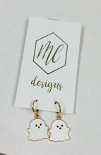 Small Ghost Hoop Earrings Halloween