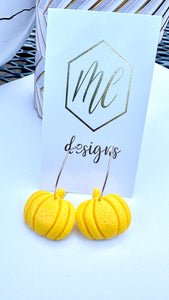 Pumpkin Hoop Earrings