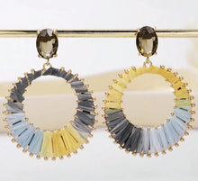 Fall Raffia Circle Earrings