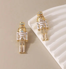 New Enamel Nutcracker Christmas Post Earrings