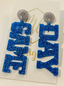 Game Day Acrylic Glitter Earrings