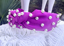 Purple Pearl Knot Headbands