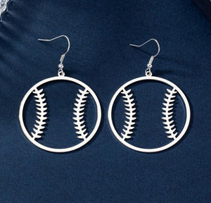 Baseball Dangle Earrings