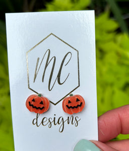 New Glitter Acrylic Halloween Stud Earrings