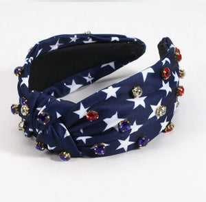 USA America Jeweled Sequin Headbands