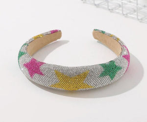 Rounded Flat Jewel Rhinestone Headbands