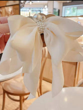 Silk Pearl Knot Hair Bow