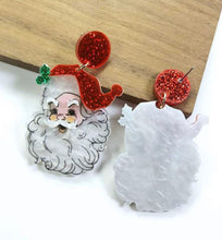 Glitter Santa Clause Earrings