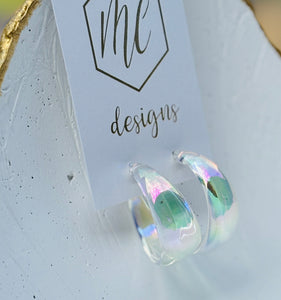 Iridescent Hoop Earrings