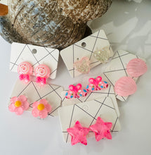 Kids Glitter Resin Clip on Earrings
