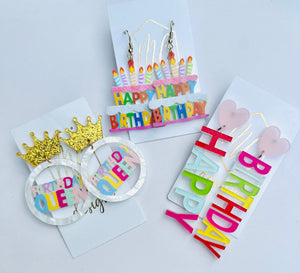 Happy Birthday Earrings