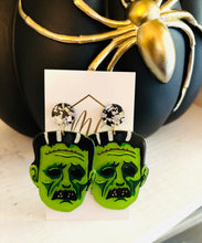 Frankenstein and His Wife Halloween Earrings