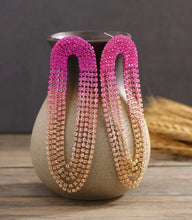 Statement Rhinestone Chain Earrings
