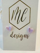 Multicolor Heart Stud Earrings