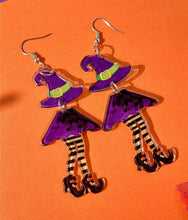Witch’s Hat and Boots Halloween Earrings