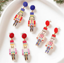 New Enamel Nutcracker Christmas Post Earrings