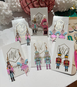 Christmas Nutcracker Mice and Ballerina Earrings