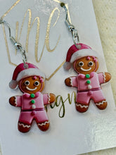 Acrylic Gingerbread Man Christmas Earrings
