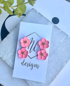 New Double Flower Earrings