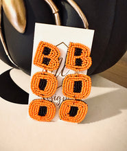 Boo Beaded Halloween Earrings