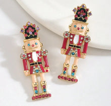 New Enamel Nutcracker Christmas Post Earrings