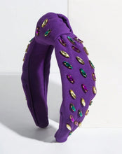 Mardi Gras Jeweled Sequin and Leather Headbands