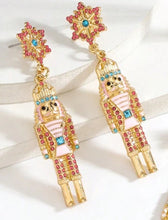 New Enamel Nutcracker Christmas Post Earrings
