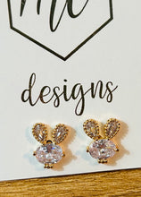 Rhinestone Bunny Studs