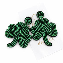 Beaded Clover Earrings