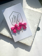 Hot Pink Bow Studs