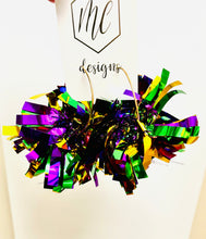 Mardi Gras Pom Pom Earrings
