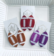 Glitter Football Earrings