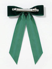 Velvet Single Bow - Barrette